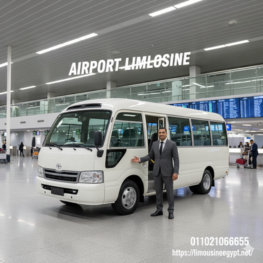 Toyota Coaster 24-Seater 2025 Rental with Chauffeur for Cairo Airport