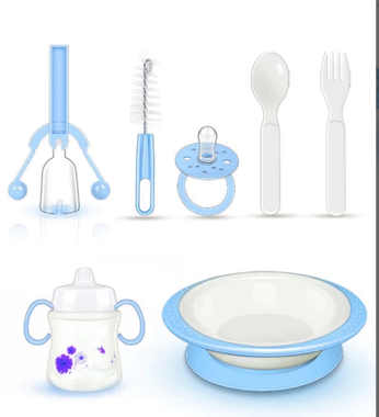 مجموعة تغذية 10 قطع و بافته سيليكون