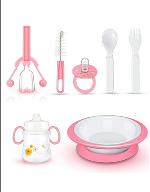 مجموعة تغذية 10 قطع و بافته سيليكون - 2